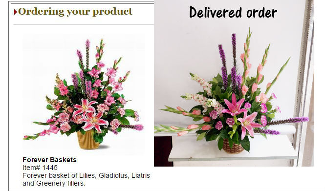 Zestflowers.com flower order comparison 1